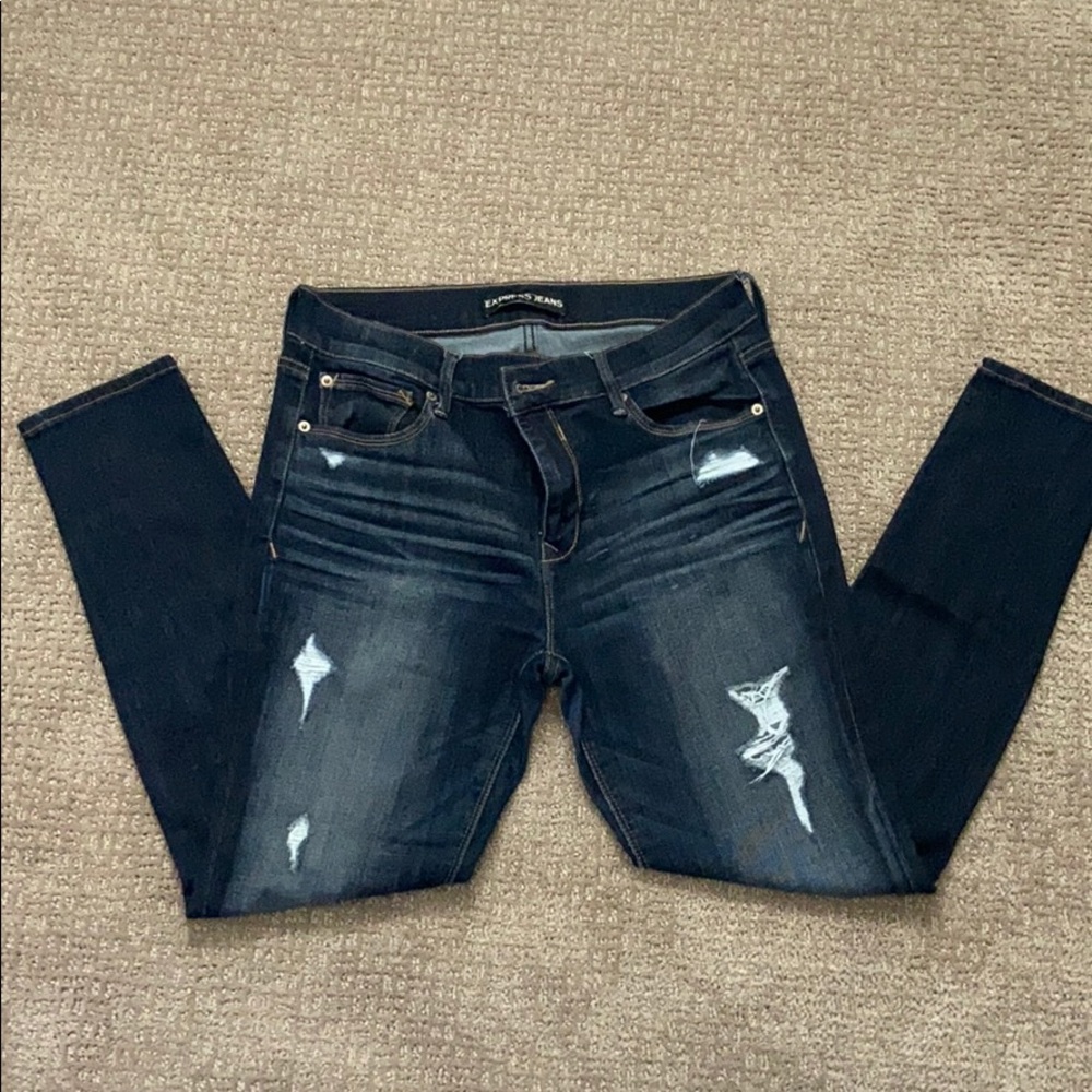 Distressed Express Jeans